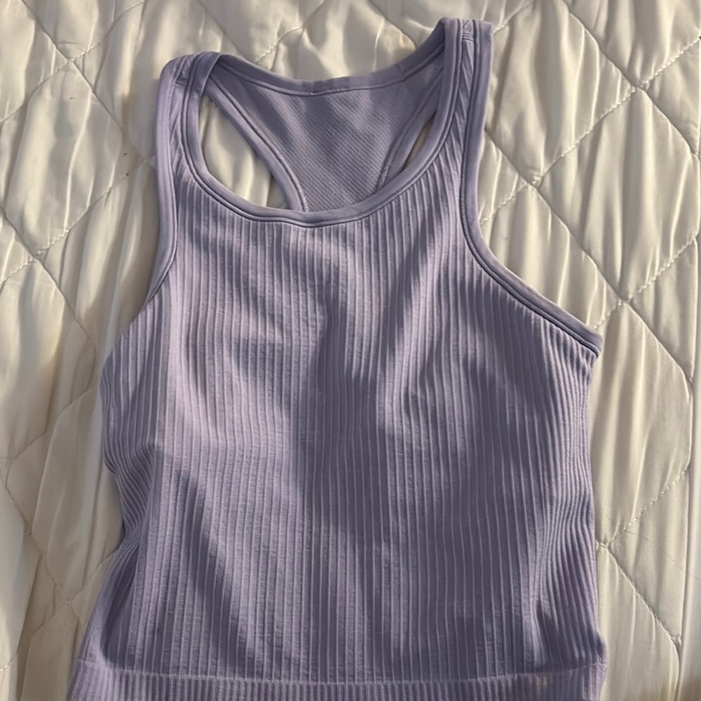 Ribbed Lavender Tank Top
